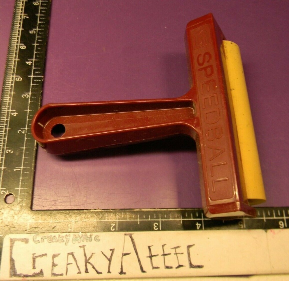 SPEEDBALL ROLLER SOFT SOLID 4 INCH BRAYER TEXTURE EMBOSS CREAKYATTIC