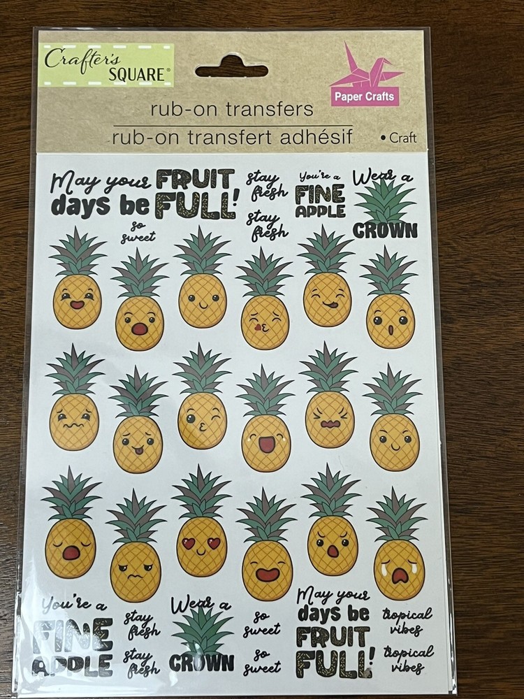Rub On Transfers Pineapple  By Crafters Square