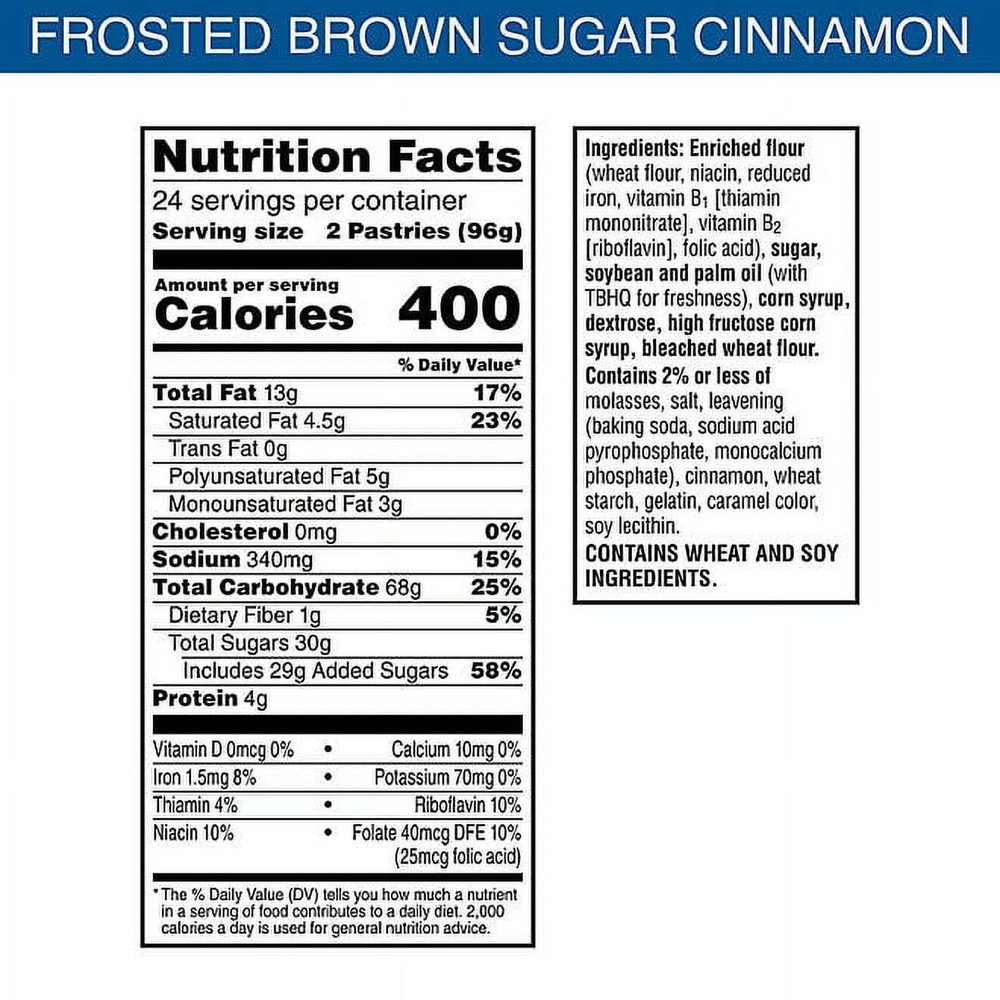 kelloggs pop tarts brown sugar cinnamon 48 ct