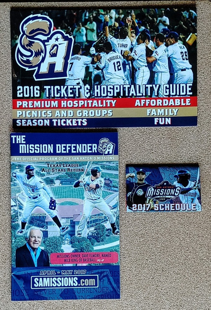 2017 San Antonio Missions Program/Player Photos/Schedule ~ '16 Guide Trea Turner