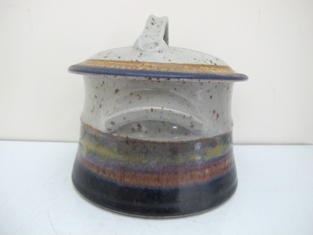 Signed Ralph LODEWICK Stoneware PNW Studio Pottery Crock JAR Pot with Lid
