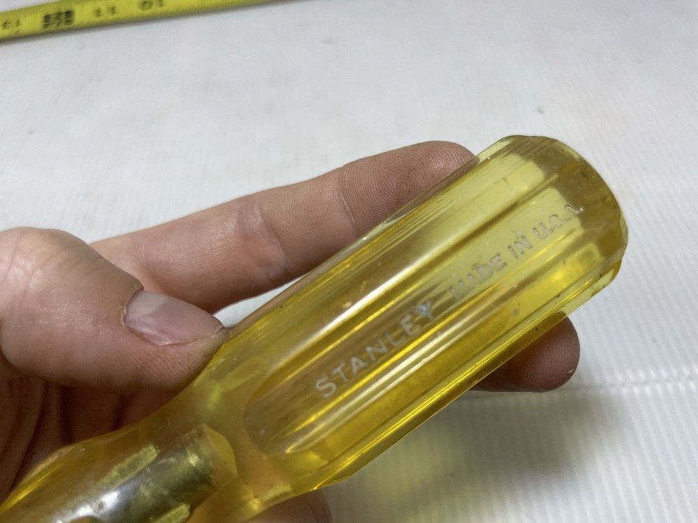 Vintage Bell System E. Screwdriver Plastic Yellow Handle Collectible Tool