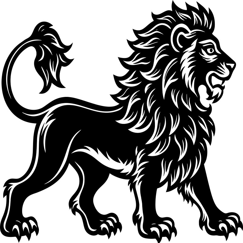 30 Custom Black Pride Lion Personalized Address Labels