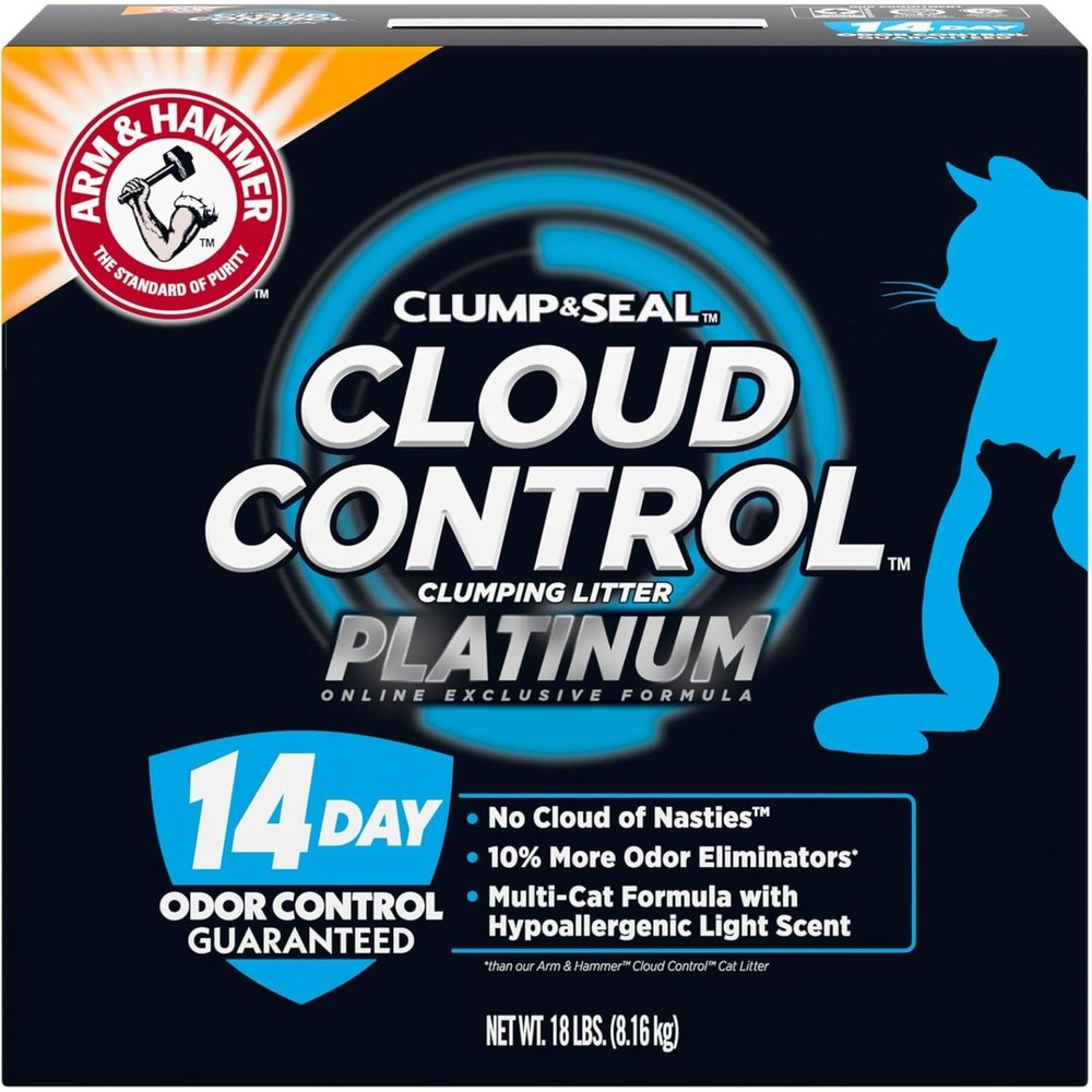 ARM & Hammer Cloud Control Platinum Cat Litter, Hypoallergenic, 18 lbs