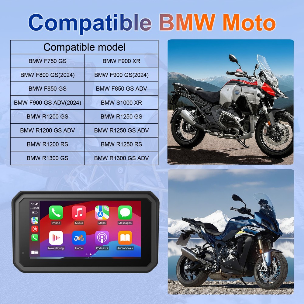 for BMW Motorcycle CarPlay Data Reading, Touch Screen Native Wonder/Light Sensor