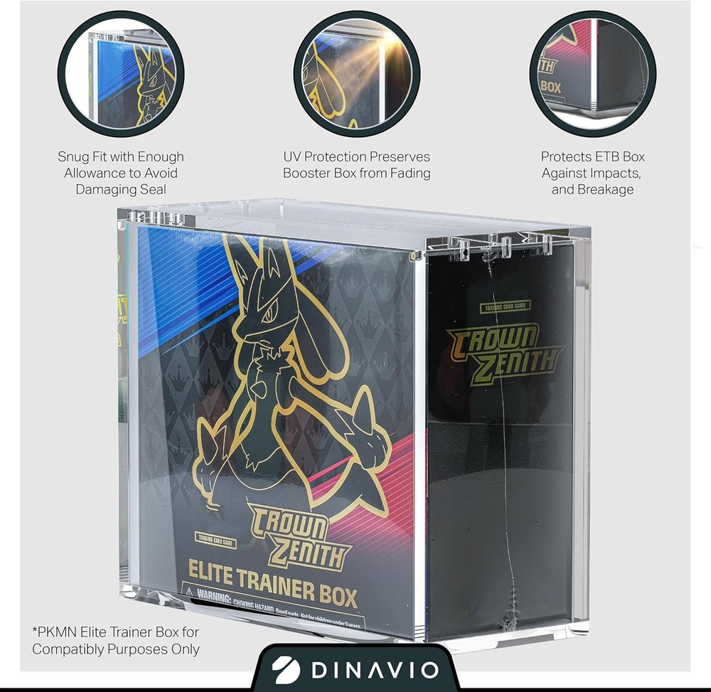 Pokemon ETB Magnetic Stackable Case Elite Trainer Box Protector Premium Quality