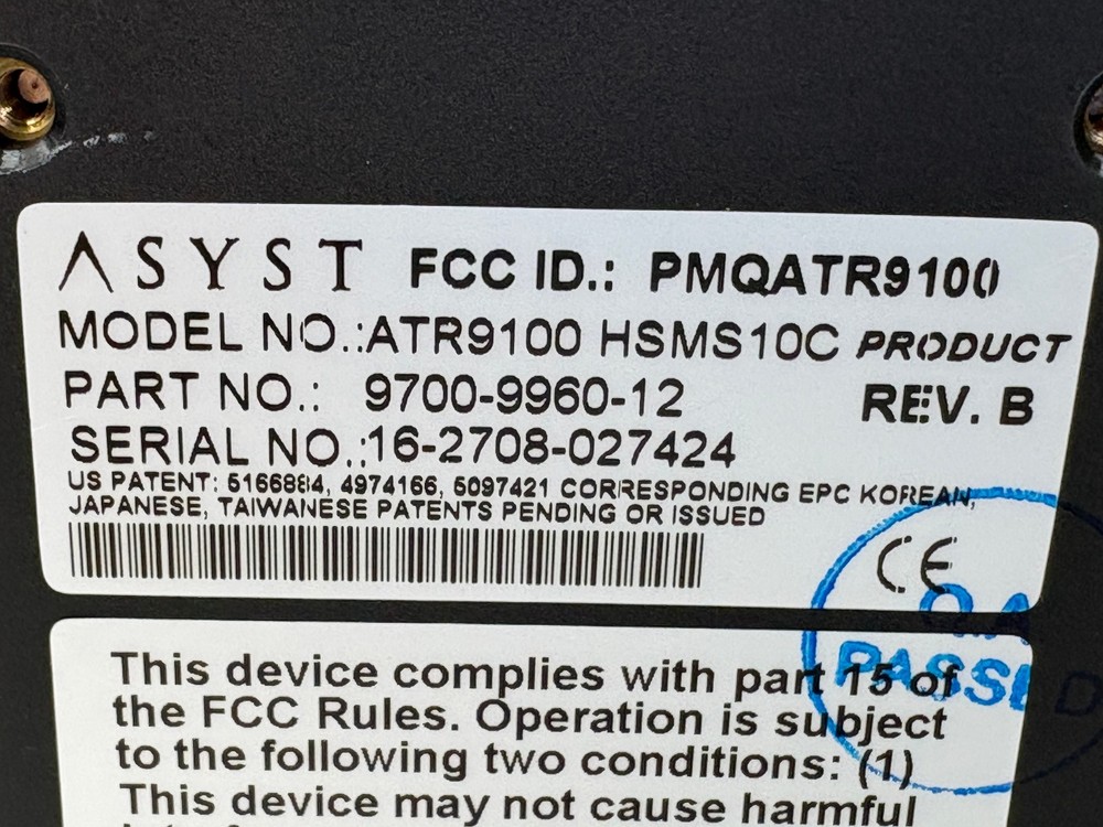 USED | ASYST ATR9100 / 9700-9960-01 Advantag9100 RFID Controller / Reader Module