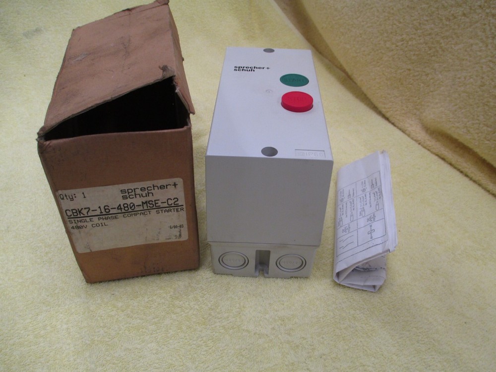 Sprecher + Schuh CBK7-16-480, Single Phase Compact Starter, WS