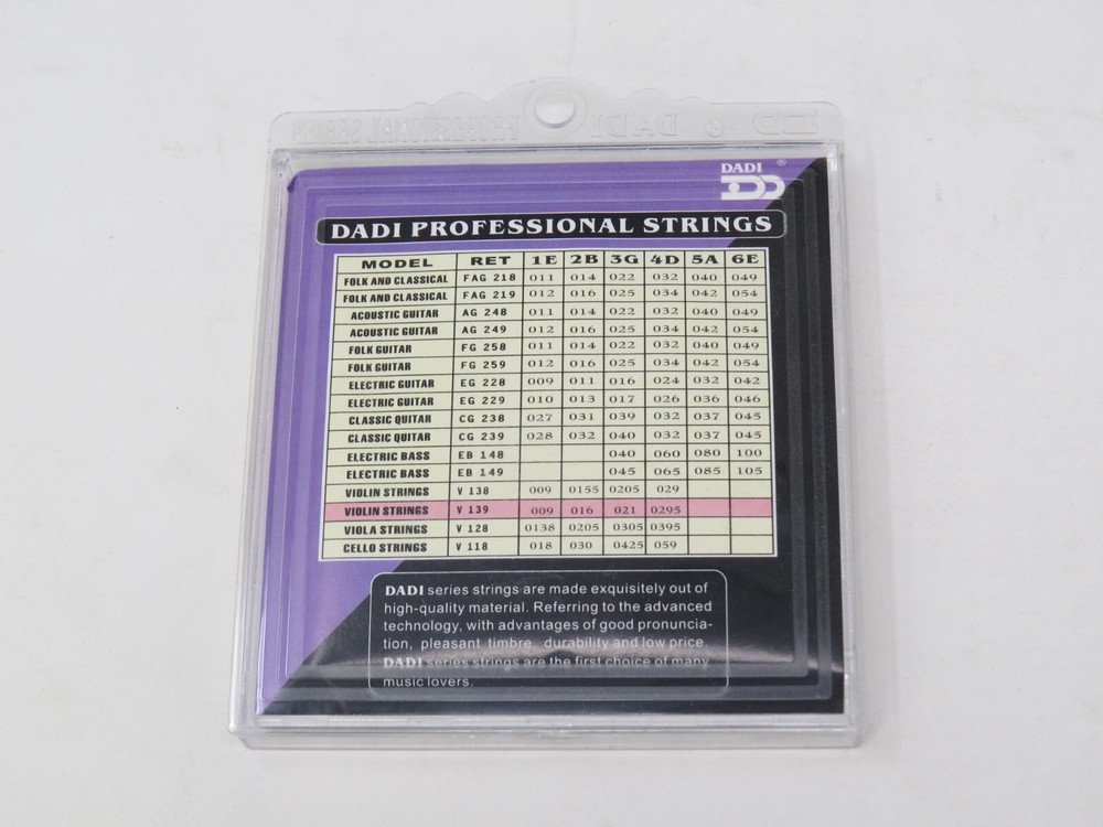 Steel Round Wound Extra Light Violin Strings V139