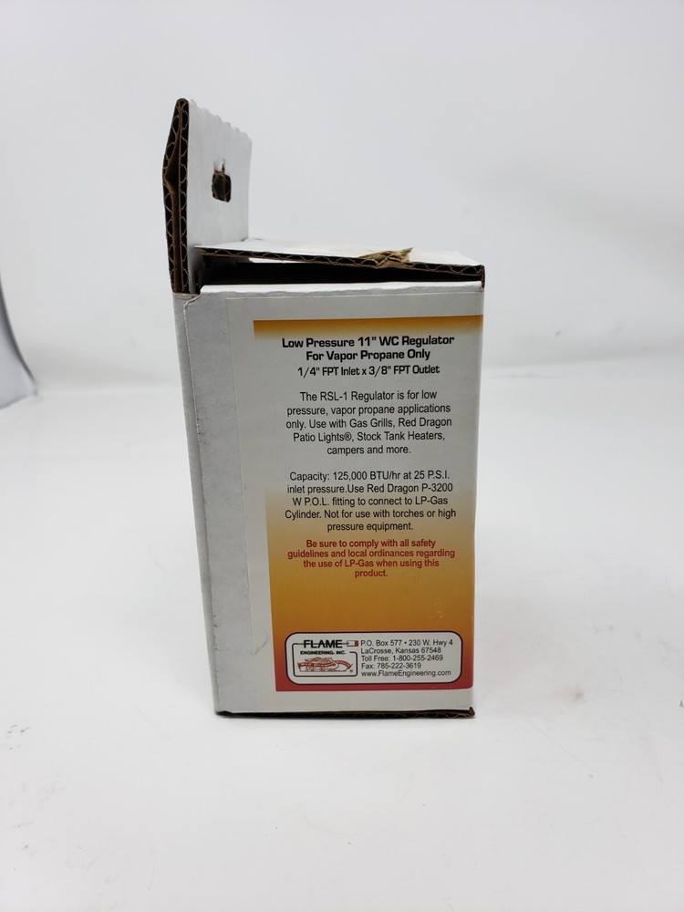 Red Dragon RSL-1 Propane Regulator 11" WC Regulator