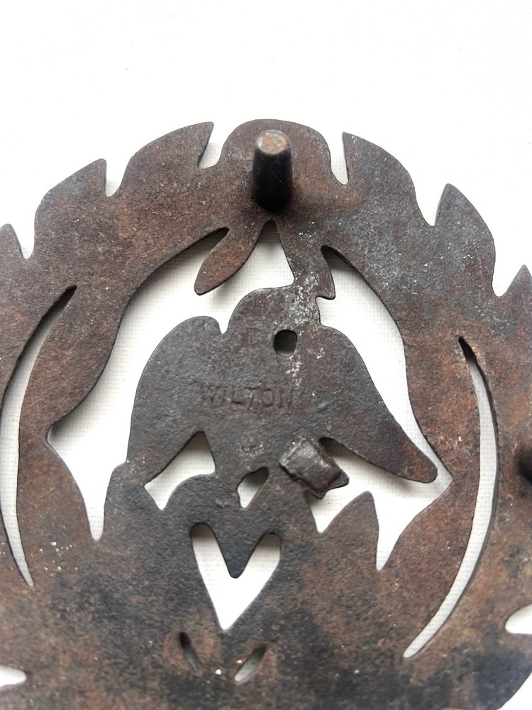 Wilton Cast Iron Trivet Eagle On Heart Footed