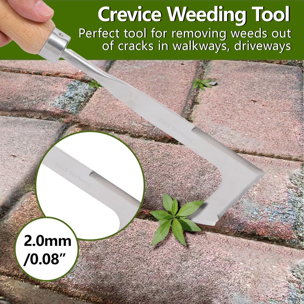 Gardening Hand Weeder Tools, 6 Teeth Uprooting Weeding Tool Multifunctional M...