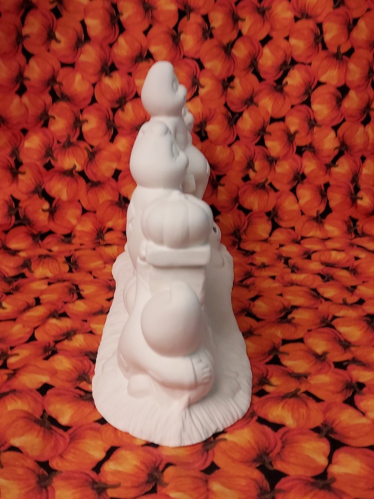 Ceramic Bisque~ Ready to Paint ~Ghost Fence Scene Rice Light Included