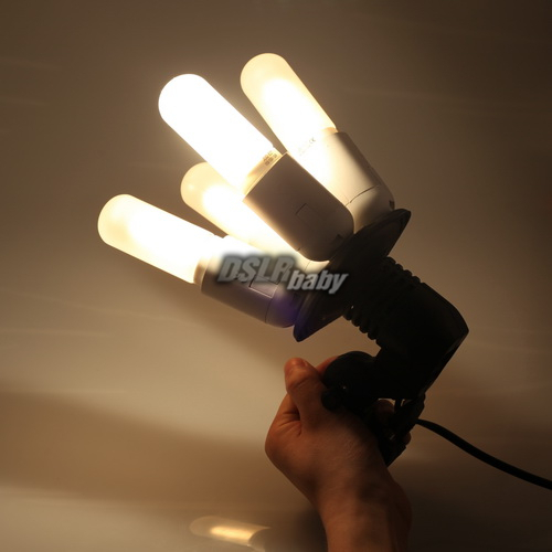 4 in1 Video Studio E27 Light Lamp Bulb Base Socket Splitter Adapter Holder NEW