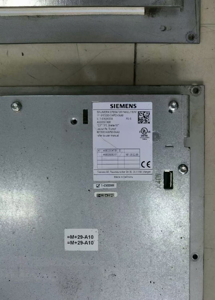 Used 6FC5203-0AF52-0AA0 SINUMERIK operator panel front 12.1" TFT,DHL/FEDEX