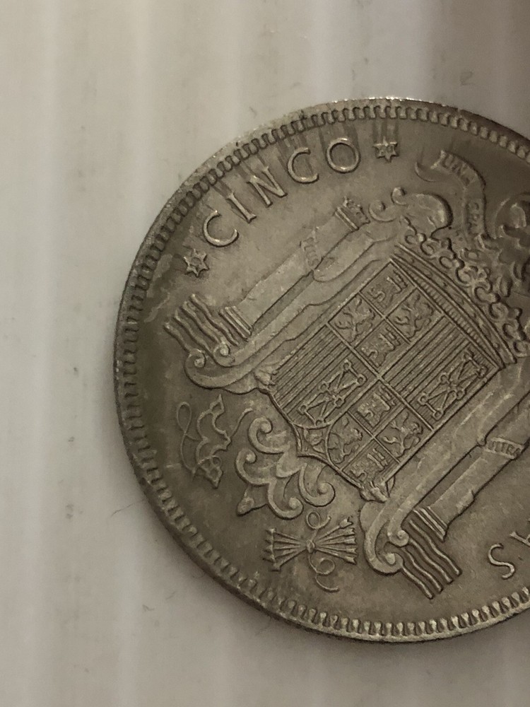 Spain 5 Pesetas 1949 High Grade