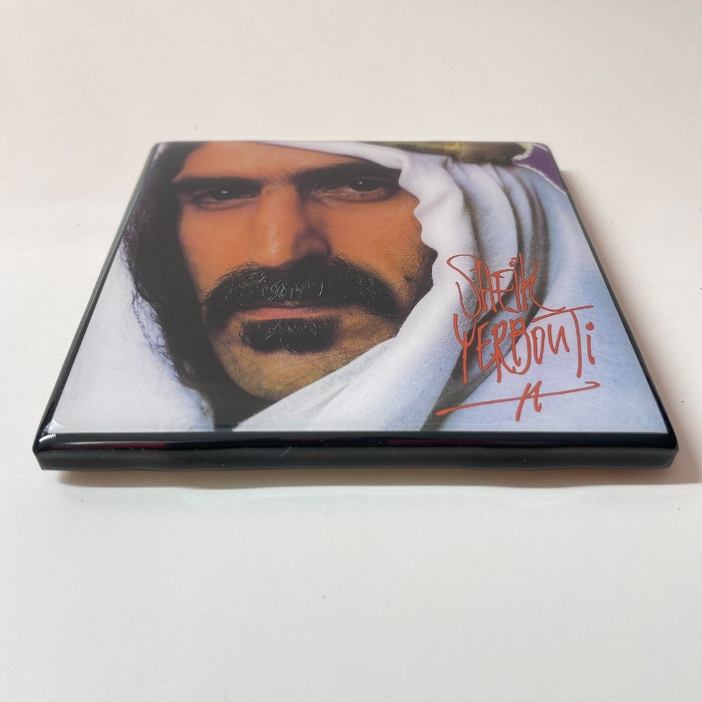 FRANK ZAPPA Sheik Yerbouti COASTER Custom Ceramic Tile Barware Cork Gift