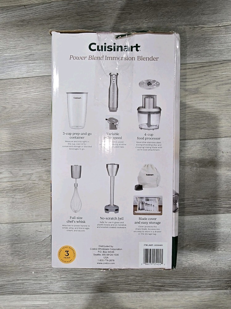 Cuisinart Power Blend Immersion Blender New Open Box