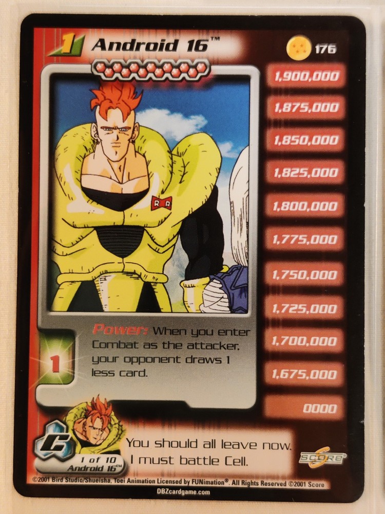 Android 16 COMPLETE SET MP 1-4 - Warrior R14 Redemption Promo Fighter HT DBZ CCG
