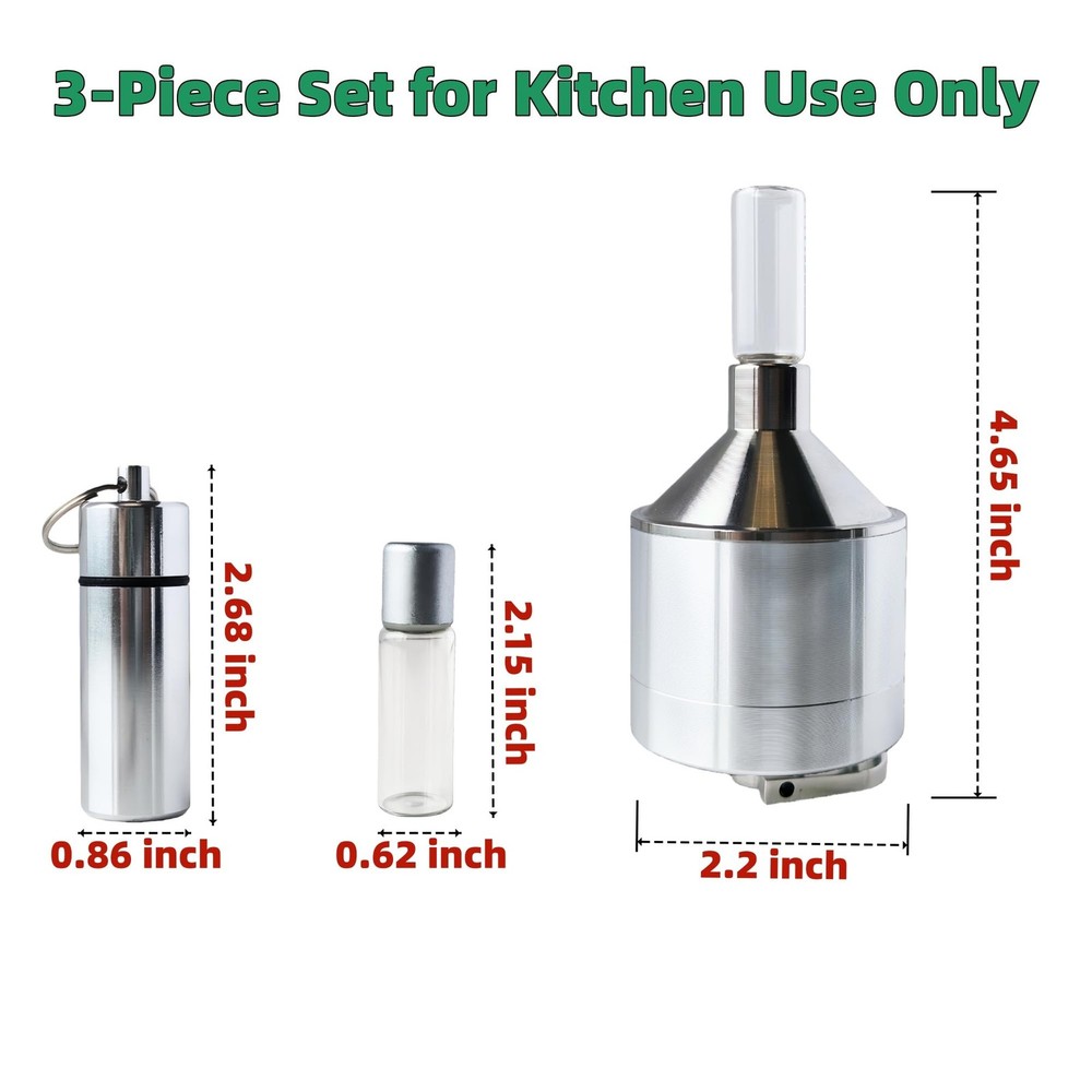 Spice Grinder【Silver】For Kitchen Use Only