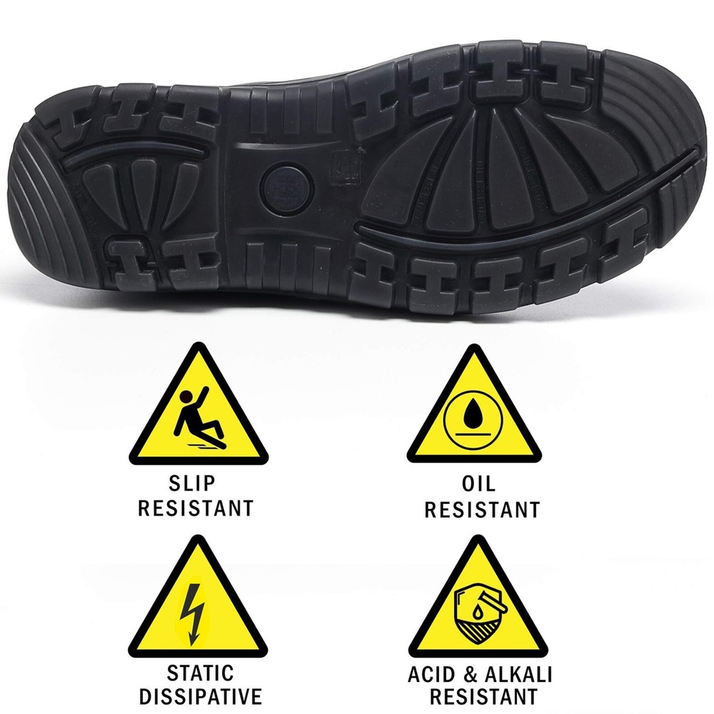Men's Work Boots Composite Toe Safety Waterproof Puncture Resistant Soft Leather