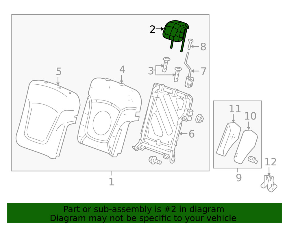 Genuine GM Headrest 42768101