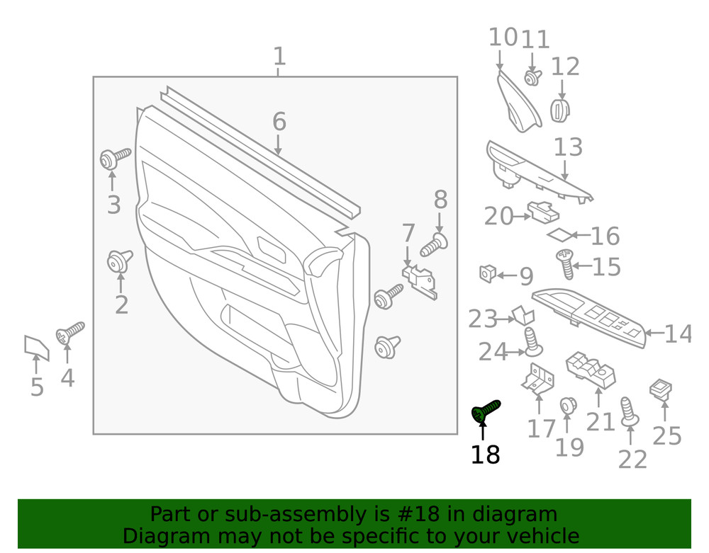 Genuine Mitsubishi Door Switch Trim Panel Screw MF453046