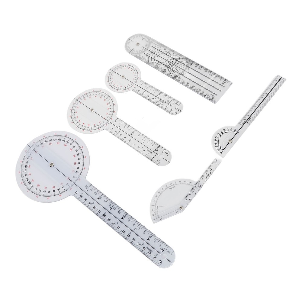 6Pcs Spinal Goniometer Joint Angle Protractor Ruler For Joint Recovery