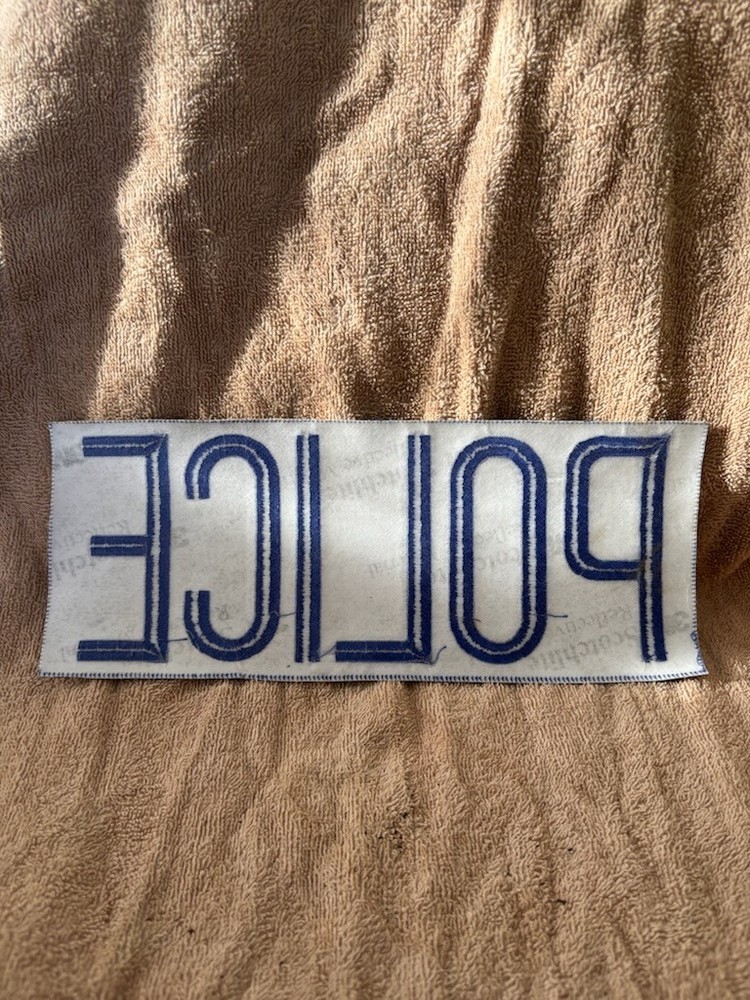 Police Embroidered Back Patch