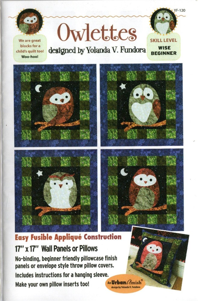 Owlettes Wall Hanging Pattern YF-120 - Paper Pattern