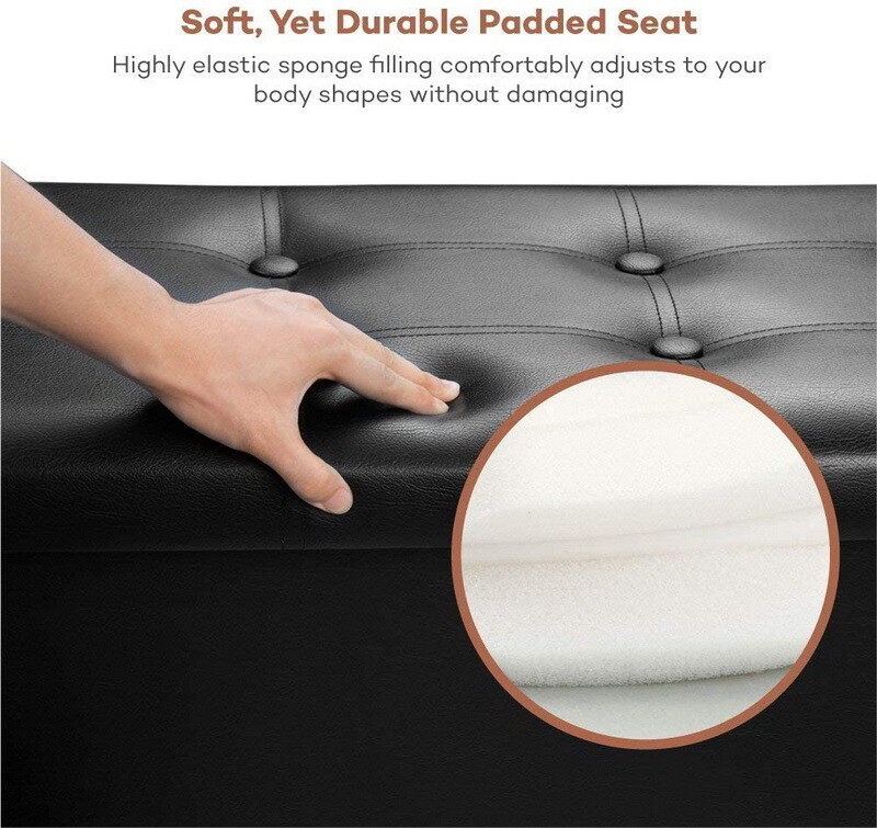 Sable HF007 Folding Storage Ottoman Box Toy Chest Footstools Bench FD28