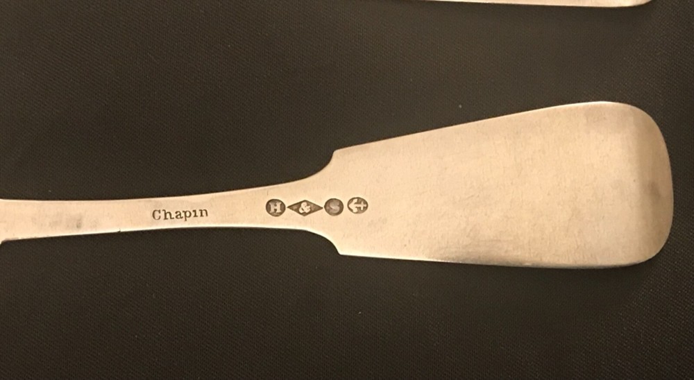 THREE COIN SPOONS FROM SYRACUSE, NEW YORK.