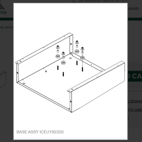 BASE ASSY ICEU150/220 # 2021673-01