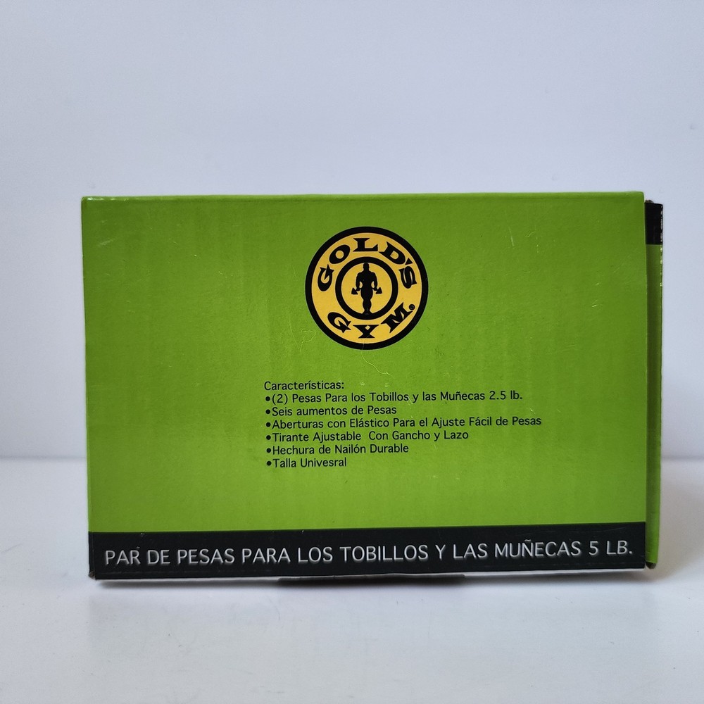 Golds Gym 5 LBS Pair Adjustable Ankle / Wrist Weights Hook and Loop Strap New