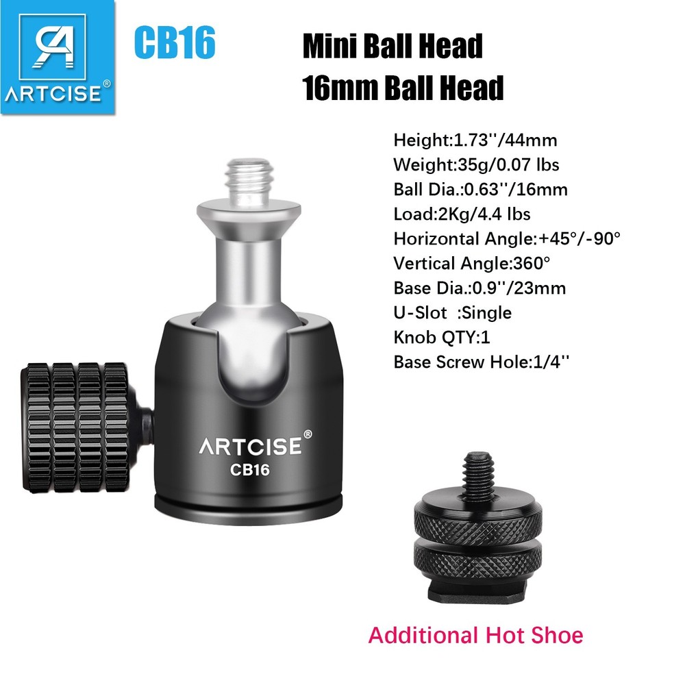 Low-Profile Ball Head Panoramic Camera Tripod Head Rotating Mini Tripod Head