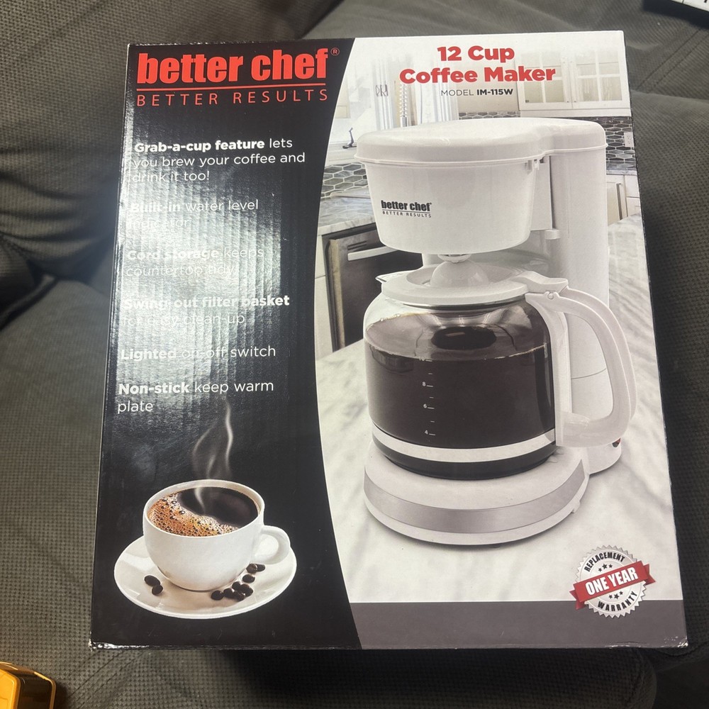 Better Chef 12 Cup Coffee Maker in White