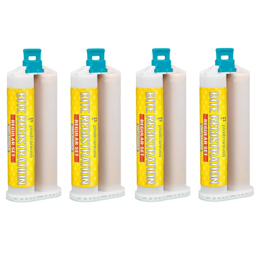 Bite Registration Material Unflavored – Regular Set | 4 Cartridges + 8 Tips |