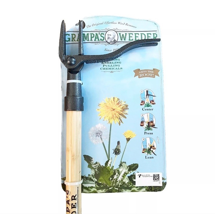 The Original Stand Up Weed Puller Tool with Long Handle - Made with Real Bamboo