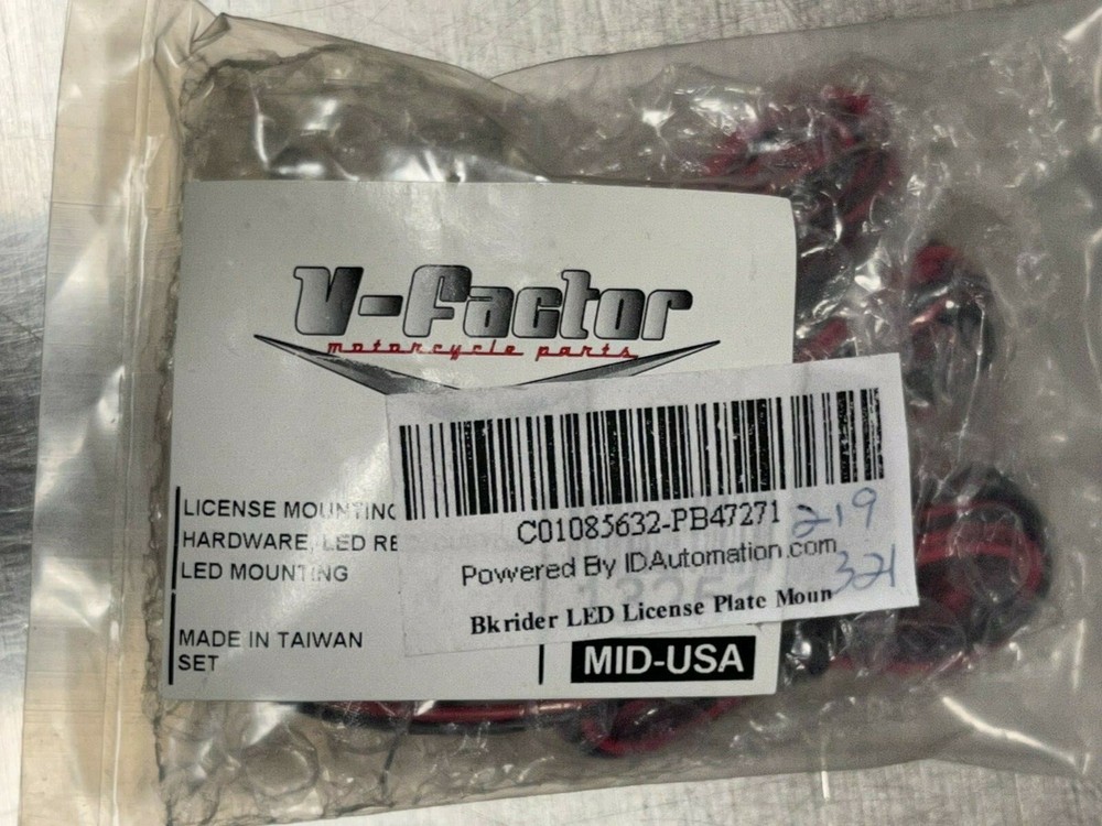V-Factor 13251 Red LED 12v License Plate Mount Bolt Lights Universal
