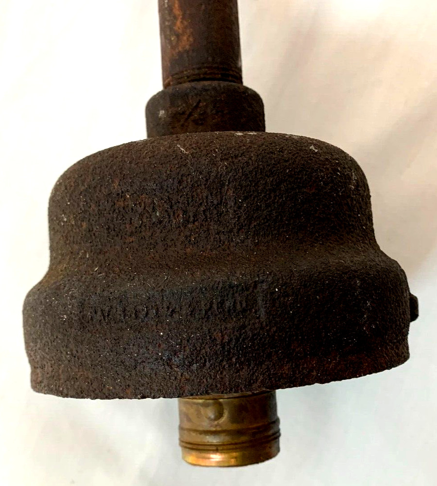 Vintage Project HOLOPHANE Textured Glass Hanging Ceiling Light on Pole