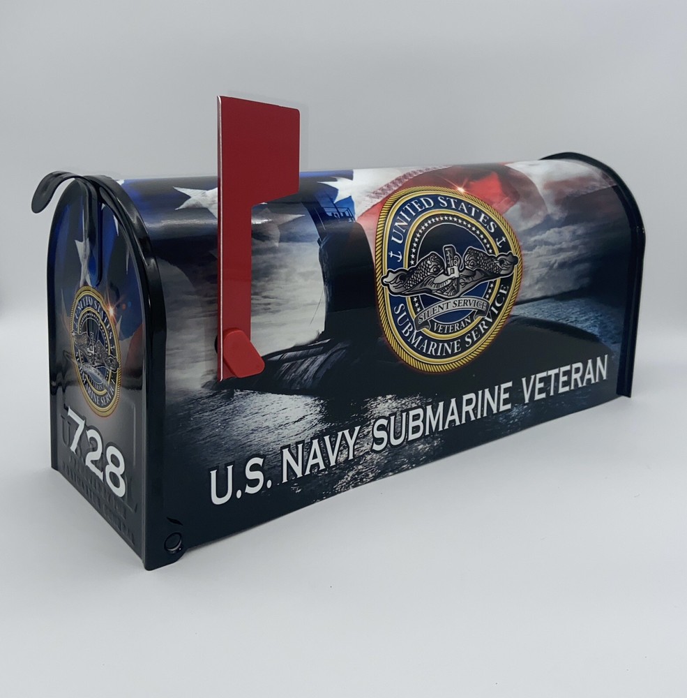 Submarine Veteran Custom Mailbox - Personalized Patriotic Gift for Dad