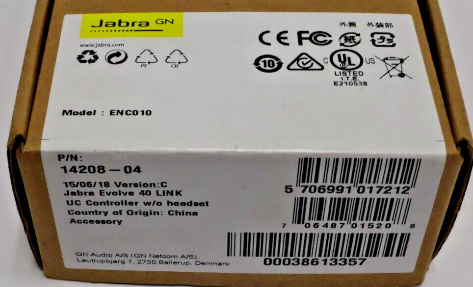Jabra GN Model ENC010 Connection 14208-04