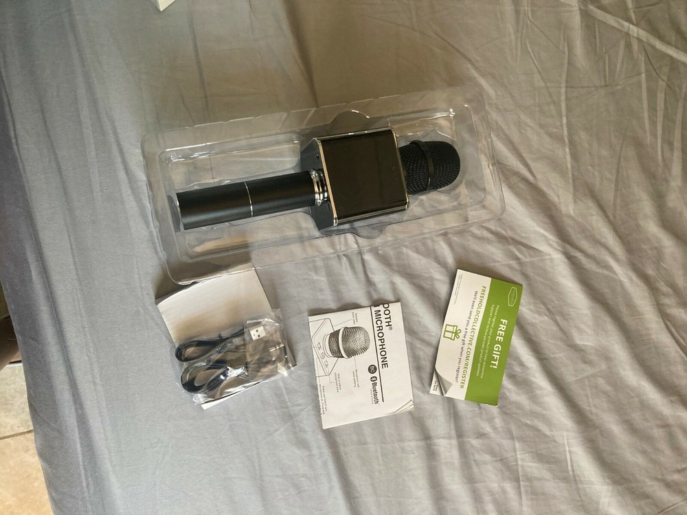 sharper image bluetooth karaoke microphone