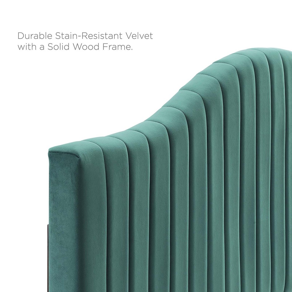 Modway Brielle Performance Velvet Full/Queen Headboard in Teal