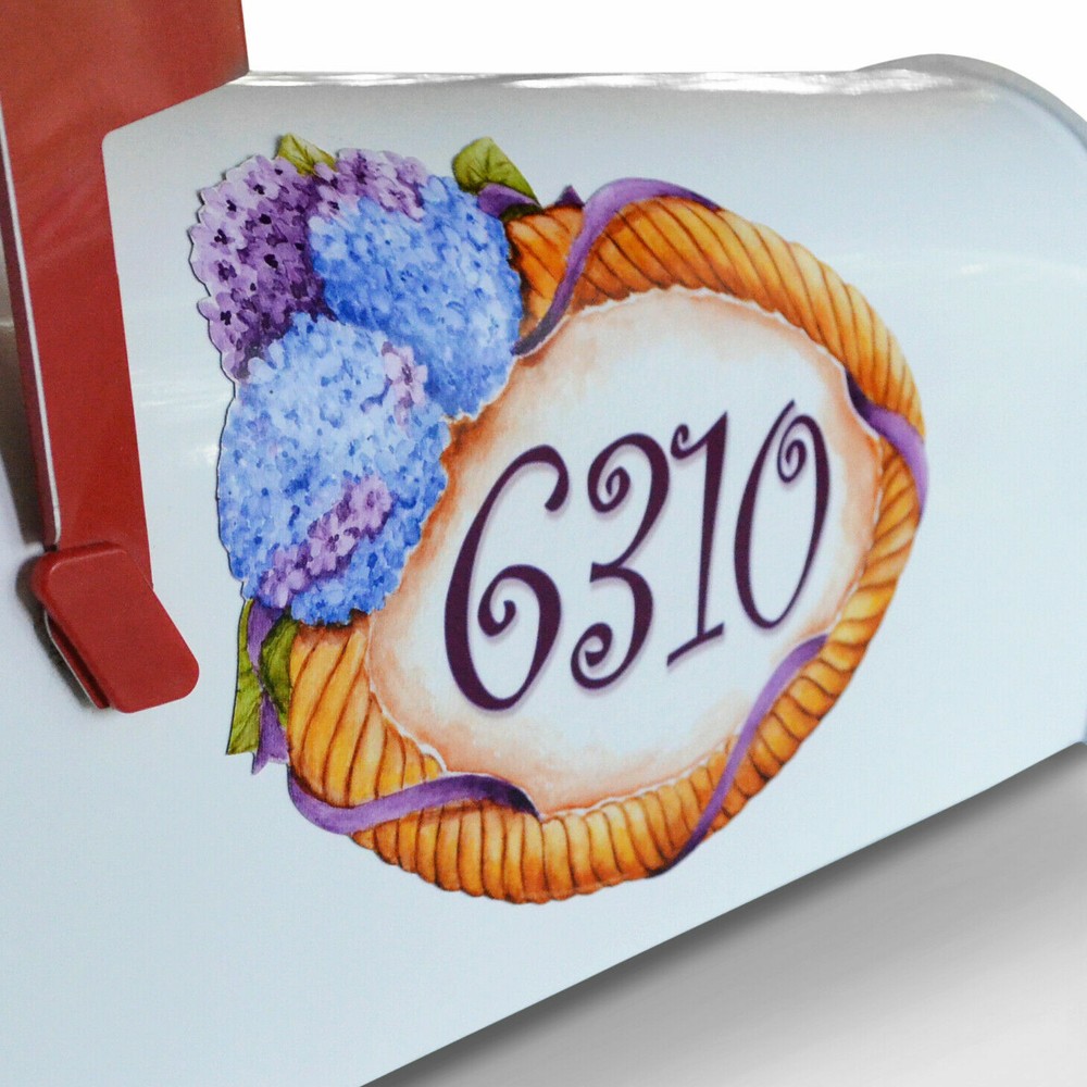 Mailbox Magnet (Partial Cover) Hydrangea Oval Personalized Large & Small