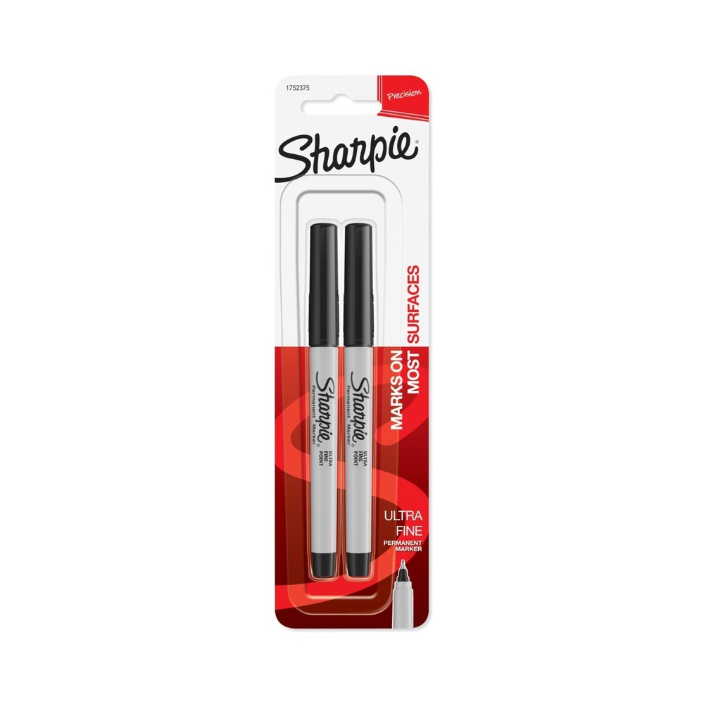 Sharpie 37161PP Permanent Markers, Ultra Fine Point, Black