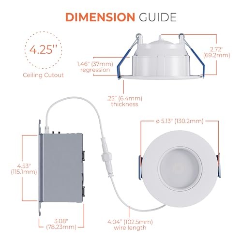 HALO RA 4" Canless LED Recessed Downlight Adjustable Gimbal, Selectable CCT