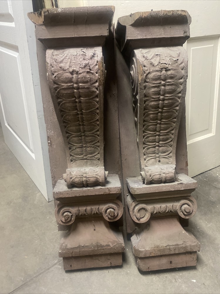 Old Victorian style wooden corbels 33x10x7