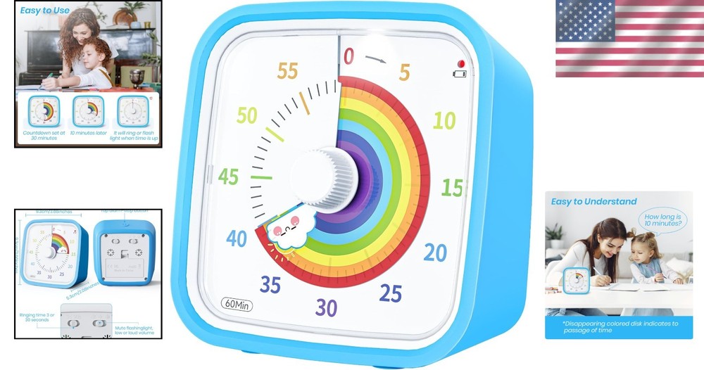 Rainbow Visual Timer for Kids and Adults
