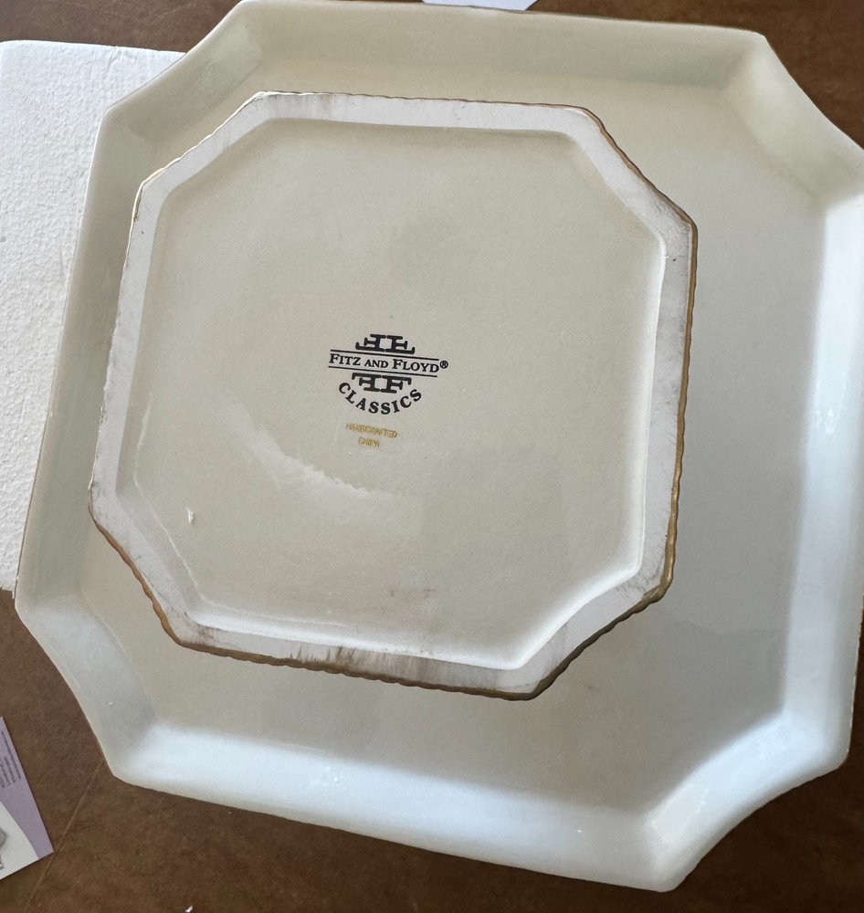 Fitz & Floyd Pedestal Cake Stand Vintage Gregorian Collection